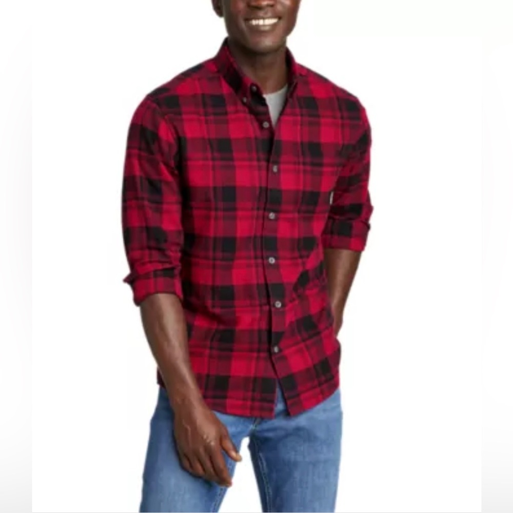 Eddie Bauer classic red flannel button down